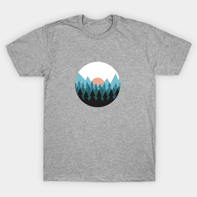 Sun behind the mountains T-Shirt by OutdoorNation